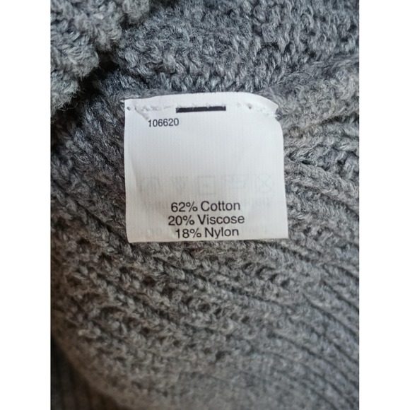 Madewell Sweater Womens Small Gray Knit Crewneck Pullover Side Slits Ribbed Hem - Picture 5 of 7